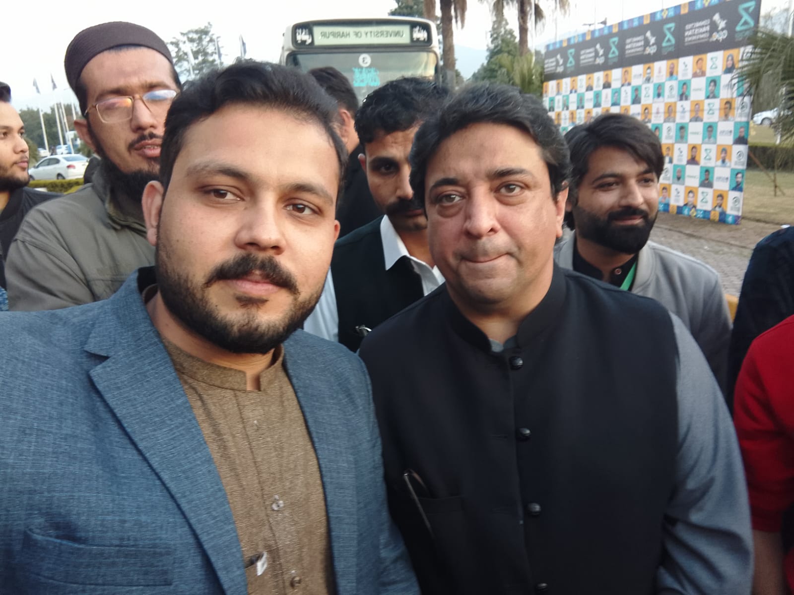 Abdullah Khan with Hisham Sarwar at an industry event